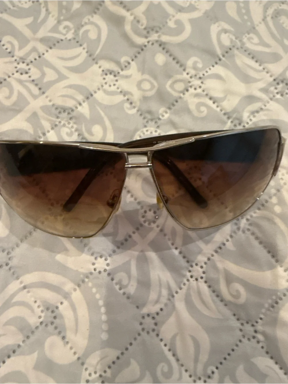 Y2K Yves Saint Laurent unisex Aviator Sunglasses - Brown Gradient Lenses